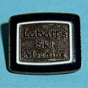 Ski Machine Brooch - Black and Silver